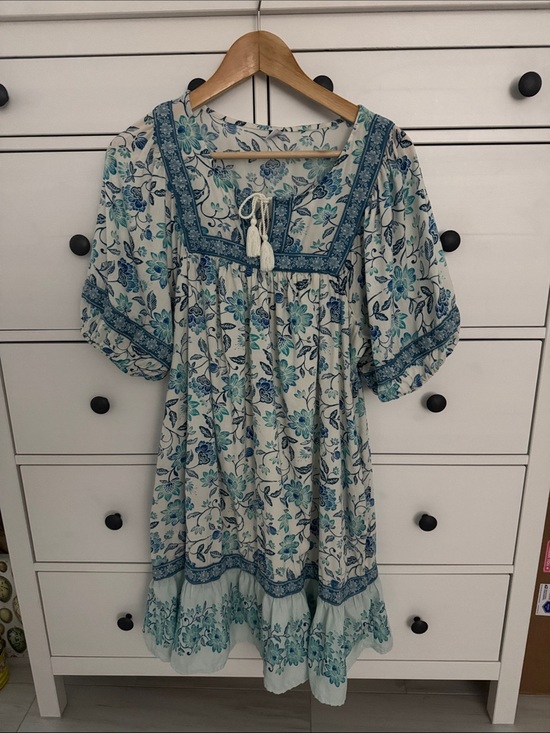 Old Navy Dresses & Skirts - Floral Tiered Boho Dress in Light Blue